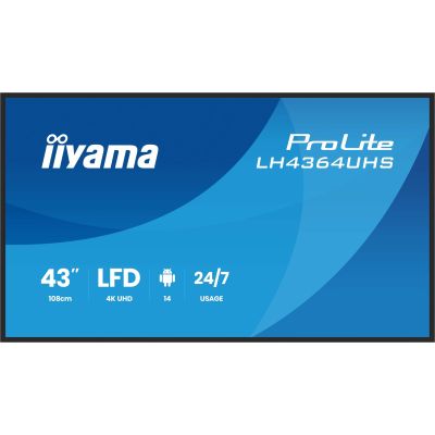 16. Płaski ekran iiyama LH4364UHS-B1AG 43 cale LCD UHD - 109,2 cm