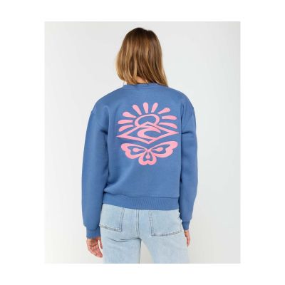 3. Bluza RIP CURL ICONS OF SURF RELAXED CREW niebieska