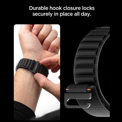 9. Pasek Spigen WBF1 na Samsung Galaxy Watch Ultra 47 mm - czarny