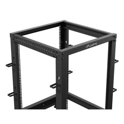 7. OPEN RACK 19" 15U 600X600-1100 REGULOWANY CZARNY LANBERG