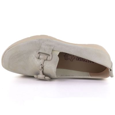 4. Półbuty damskie na platformie złote M.Daszyński MR1840