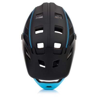 7. Kask rowerowy full-face Meteor Hydra M 55-58 cm czarny/niebieski