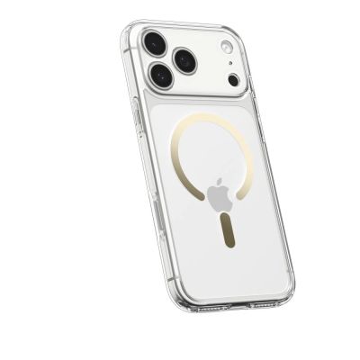 12. Etui Spigen Ultra Hybrid MagSafe na iPhone 17 Pro Max - przezroczysto-złote