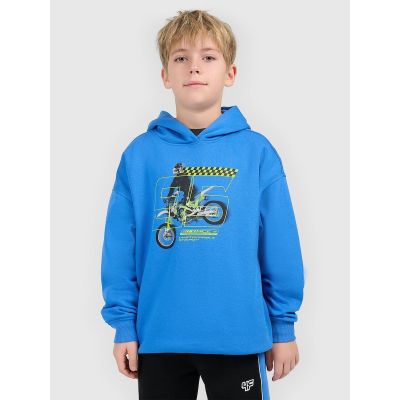 3. Bluza dresowa loose z kapturem chłopięca 4F 4FJRSS26TSWSM2814-33S