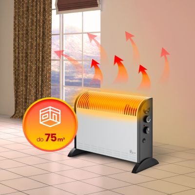 7. Extralink LCV-06 | Grzejnik konwektorowy | 2000W, 3 tryby, termostat, wentylator
