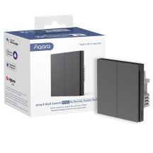 Aqara Smart Wall Switch H1 EU (No Neutral, Double Rocker) -Grey włącznik światła
