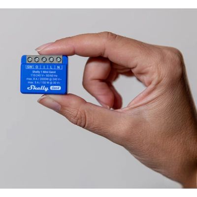 7. Inteligentny sterownik WiFi Shelly 1 Mini Gen4, 2 sztuki
