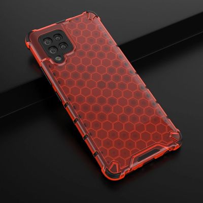4. Honeycomb etui pancerny pokrowiec z żelową ramką Samsung Galaxy A42 5G czerwony