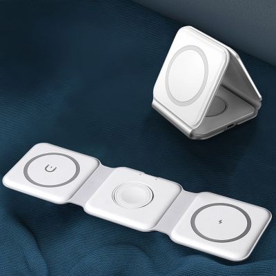 13. Ładowarka indukcyjna 3w1 Dudao A11N 15W - biała + kabel USB-C / USB-C