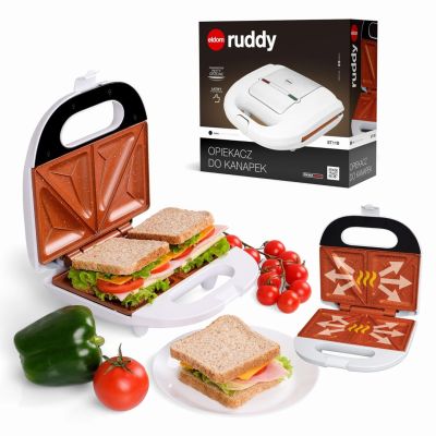 12. ELDOM OPIEKACZ DO KANAPEK ST11B RUDDY 750 W BIAŁY CERAMICZNE PŁYTY