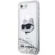 2. Etui Karl Lagerfeld Glitter Choupette Head na iPhone 7 / 8 / SE 2020 / SE 2022 - srebrne