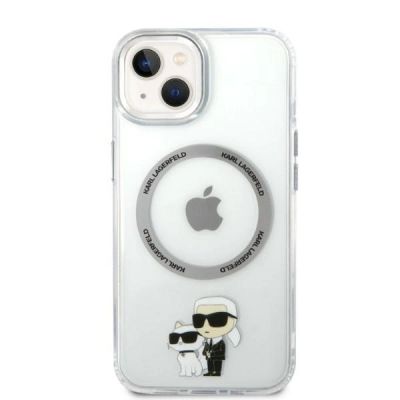 3. Etui Karl Lagerfeld Iconic Karl&Choupette MagSafe na iPhone 14 Plus - przezroczyste