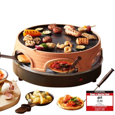 5. Emerio PO-113255.4 grill raclette 1500 W Czarny, Brązowy