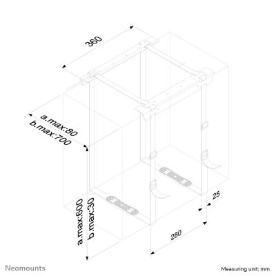 5. Uchwyt podwieszany na komputer Neomounts by Newstar CPU-D025BLACK