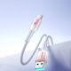 10. Kabel Joyroom S-A42 Crystal-Clear Series 3A USB-A - USB-C 1,2m - biały