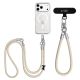 5. Smycz do telefonu Tech-Protect C10S Crossbody (114 cm) + na nadgarstek (31 cm) - beżowo-tytanowa