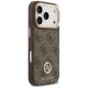 4. Etui Guess 4G Strass Logo & Big Strap Metal Buttons MagSafe na iPhone 17 Pro - brązowe