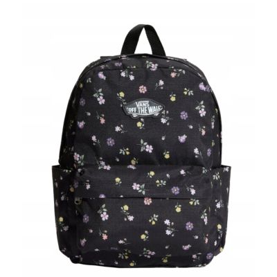 Plecak szkolny Vans Old Skool Classic Backpack 22L Czarny kwiaty kwiatki - VN000H56HTL