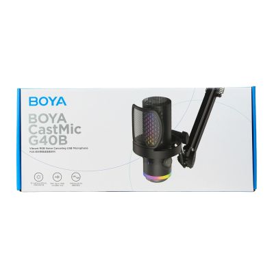 5. Mikrofon gamingowy BOYA CastMic G40B  z ramieniem przewodowy USB-C - czarny