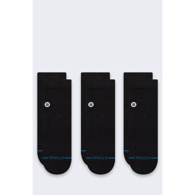 Skarpety Stance Icon Quarter 3 Pack - black