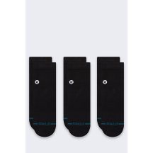 Skarpety Stance Icon Quarter 3 Pack - black