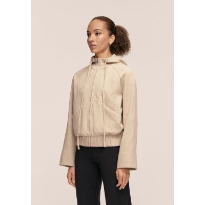 5. Kurtka damska CASALL Aria Zip Hoodie Jacket kolor beżowy