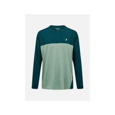 Koszulka męska PEAK PERFORMANCE M Trail Wool-Blend Longsleeve kolor zielony