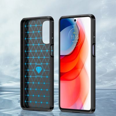 4. Carbon Case elastyczne etui pokrowiec Motorola Moto G Stylus 2022 czarny
