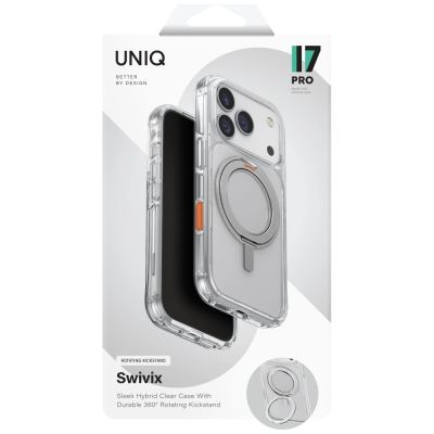 6. EtuEtui UNIQ Swivix 360 Rotating Kickstand na iPhone 17 Pro - przezroczyste