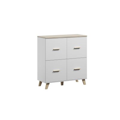 4. Komoda LOTTA 110 4D biały+ dąb sonoma