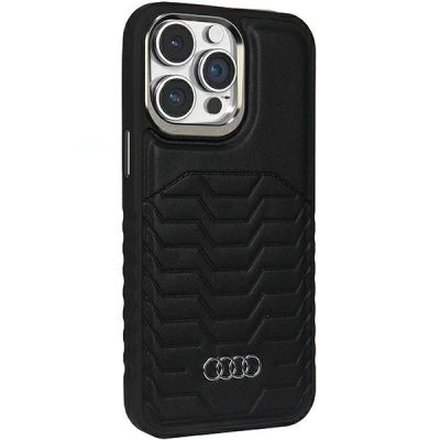 6. Etui Audi Synthetic Leather z MagSafe na iPhone 14 Pro - czarne