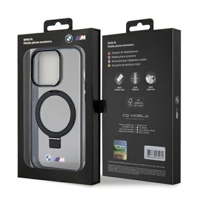 8. Etui BMW Ring Stand M Collection MagSafe na iPhone 15 Pro - czarne