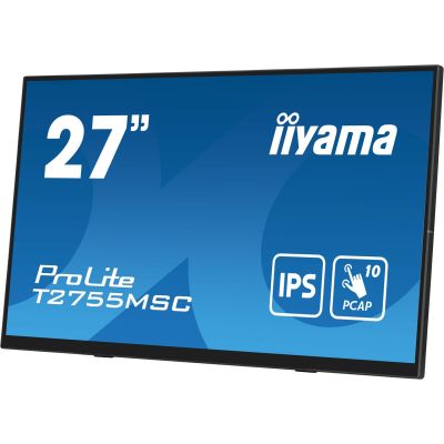 5. iiyama ProLite T2755MSC-B1 monitor komputerowy 68,6 cm (27") 1920 x 1080 px Full HD LED Ekran dotykowy Blad Czarny