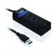 2. Hub IBOX USB 3.0 CZARNY 4-PORTY IUH3FB (4x USB 3.0; kolor czarny)