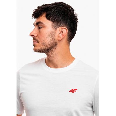 6. T-shirt bewełniany męski 4F 4FWSS26TTSHM4484-10S