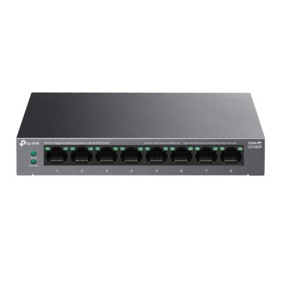 6. TP-Link LiteWave LS108GP przełącznik sieciowy Nie zarządzany Gigabit Ethernet (10/100/1000) Obsługa PoE Czarny