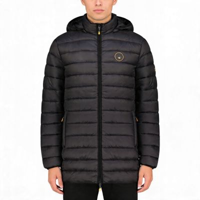 8. Kurtka męska Geographical Norway AMIGOMAP LONG HOOD DB BLACK MEN 233 BLACK (WZ5085H/GN-NOIR)