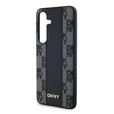 6. Etui DKNY Leather Checkered Mono Pattern MagSafe na Samsung Galaxy S24+ - czarne