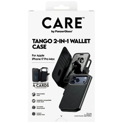 5. Etui CARE by PanzerGlass Feature Tango 2w1 Wallet Case MagSafe na iPhone 17 Pro Max - czarne