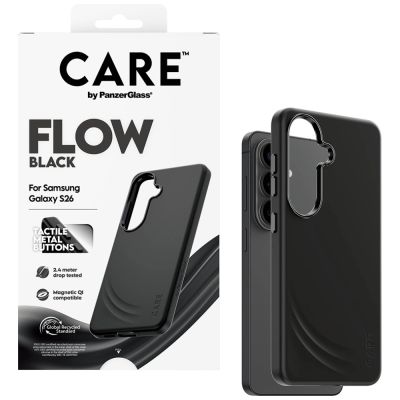 4. Etui CARE by PanzerGlass Flow Black QI na Samsung Galaxy S26 - czarne