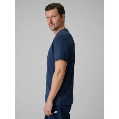 4. T-shirt regular z nadrukiem męski 4F 4FRSS26TTSHM3989-10S