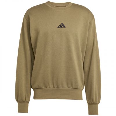 2. Bluza męska adidas Essentials Feelcozy Fleece oliwkowa KD5149