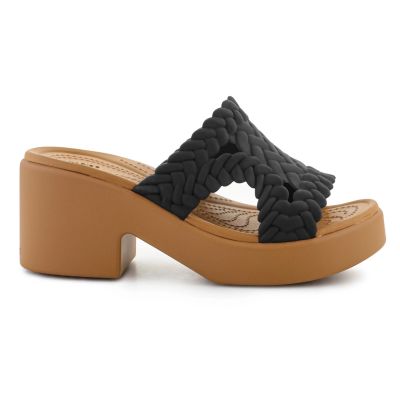 6. Klapki Crocs Brooklyn Woven Slide Heel W 209979-001