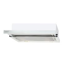 Okap CATA TF 2003 600 GWH Telescopic, klasa C, szer. 60 cm, 390 m3/h, sterowanie mechaniczne, LED, biały szkło