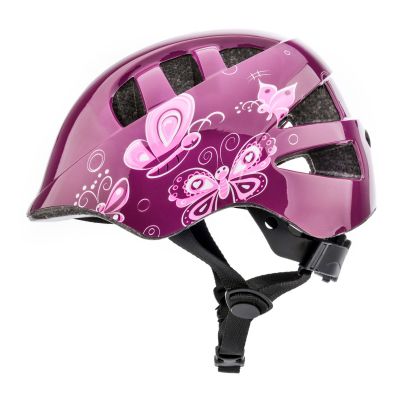3. Kask rowerowy Meteor KS08 Pink Butterflies 24900-24901