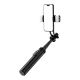 7. Selfie stick WC12YDS teleskopowy tripod 1.3m ze stopu aluminium z podwójną lampą i uchwytem na telefon - czarny
