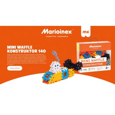 2. MARIOINEX Klocki Mini Waffle Konstruktor, 140 elementów