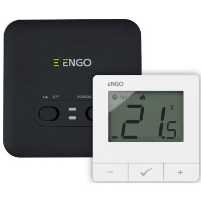 Regulator temperatury ENGO Controls E20i-W bezprzewodowy, bateryjny, Wi-Fi, Internetowy, biały, 868MHz