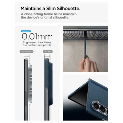 8. Etui Spigen AirSkin Aramid MagFit MagSafe na Samsung Galaxy Z Fold 8 Ultra - granatowe