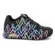 6. SKECHERS UNO-SPREAD THE LOVE BLACK/PURPLE/TURQUI 155507-BPTQ